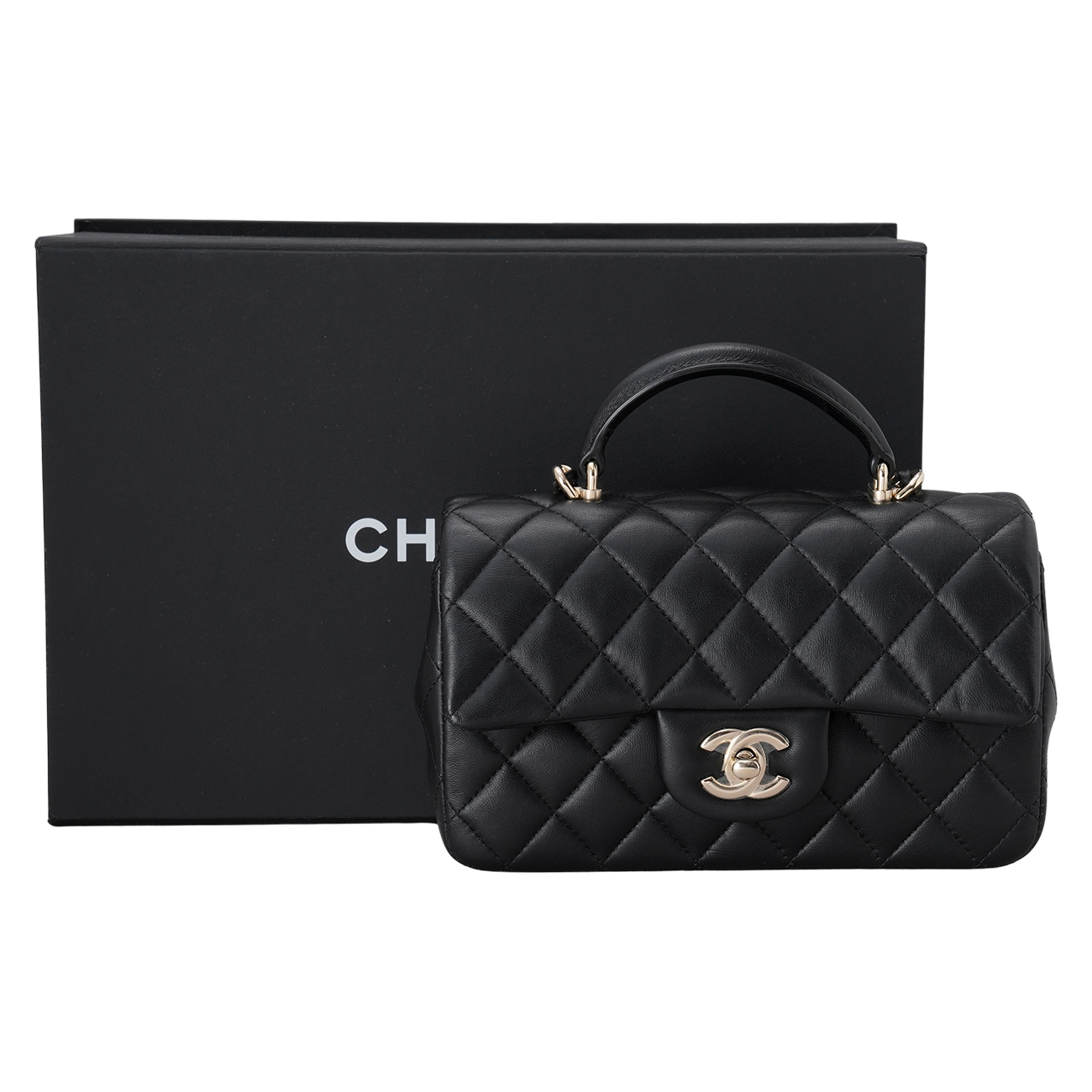 CHANEL(USED)샤넬 AS2431 램스킨 뉴미니 탑핸들 크로스백