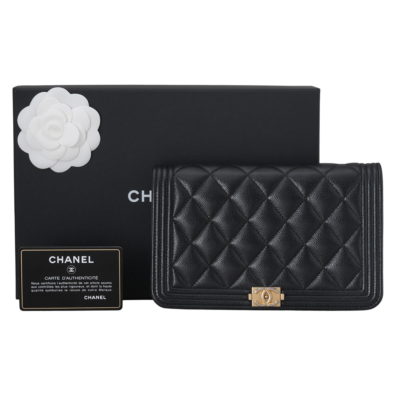 CHANEL(USED)샤넬 캐비어 보이 WOC