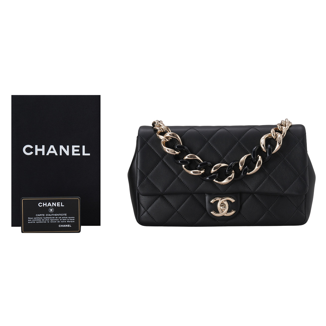 CHANEL(USED)샤넬 시즌 체인 탑핸들 숄더백