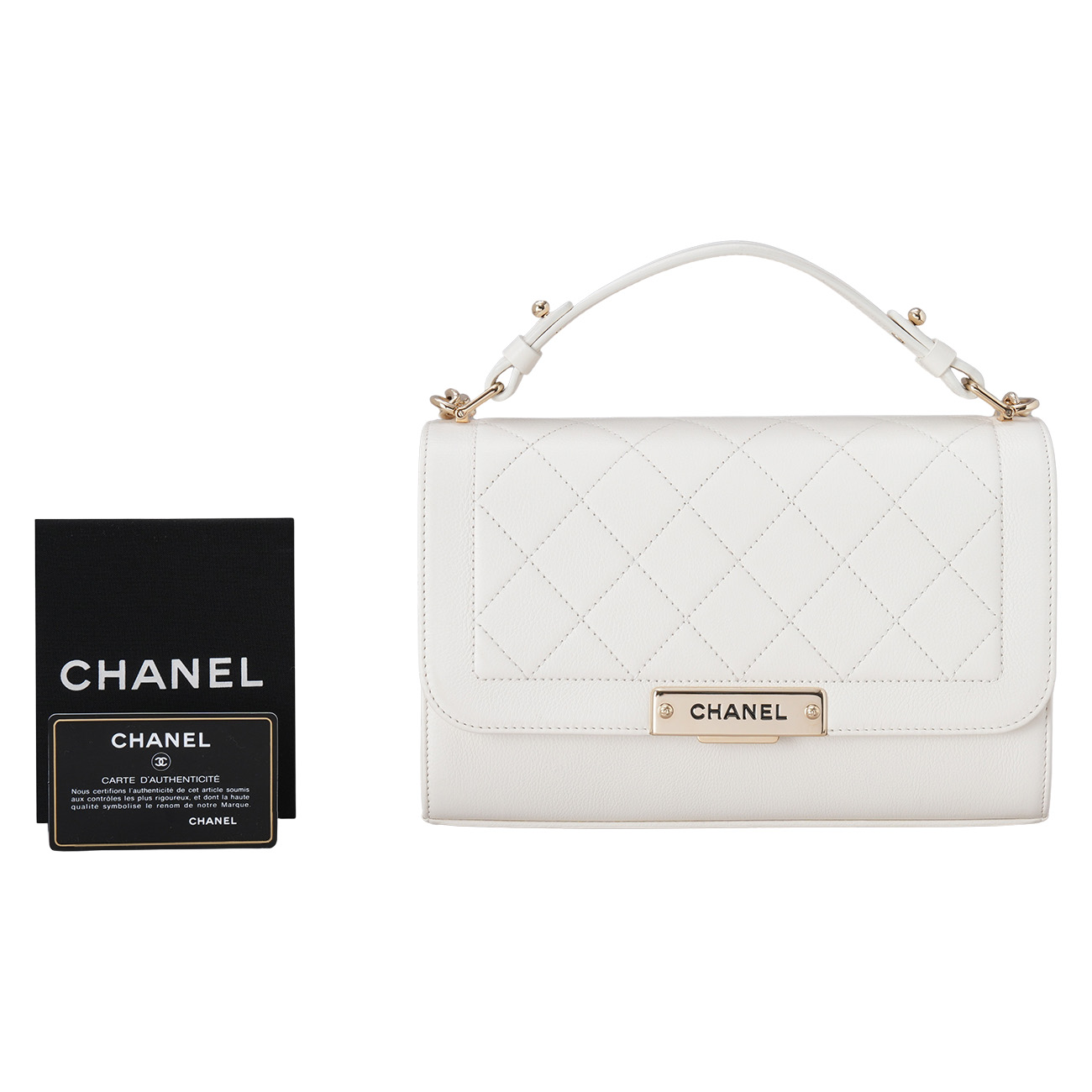 CHANEL(USED)샤넬 시즌 탑핸들 체인 숄더백