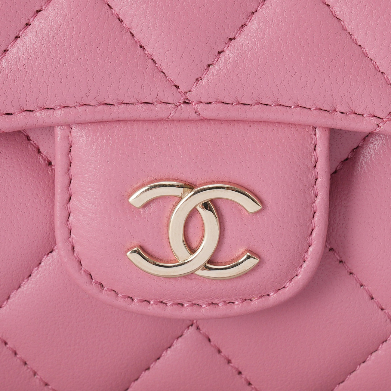 CHANEL(USED)샤넬 램스킨 탑핸들 미니 체인 크로스백