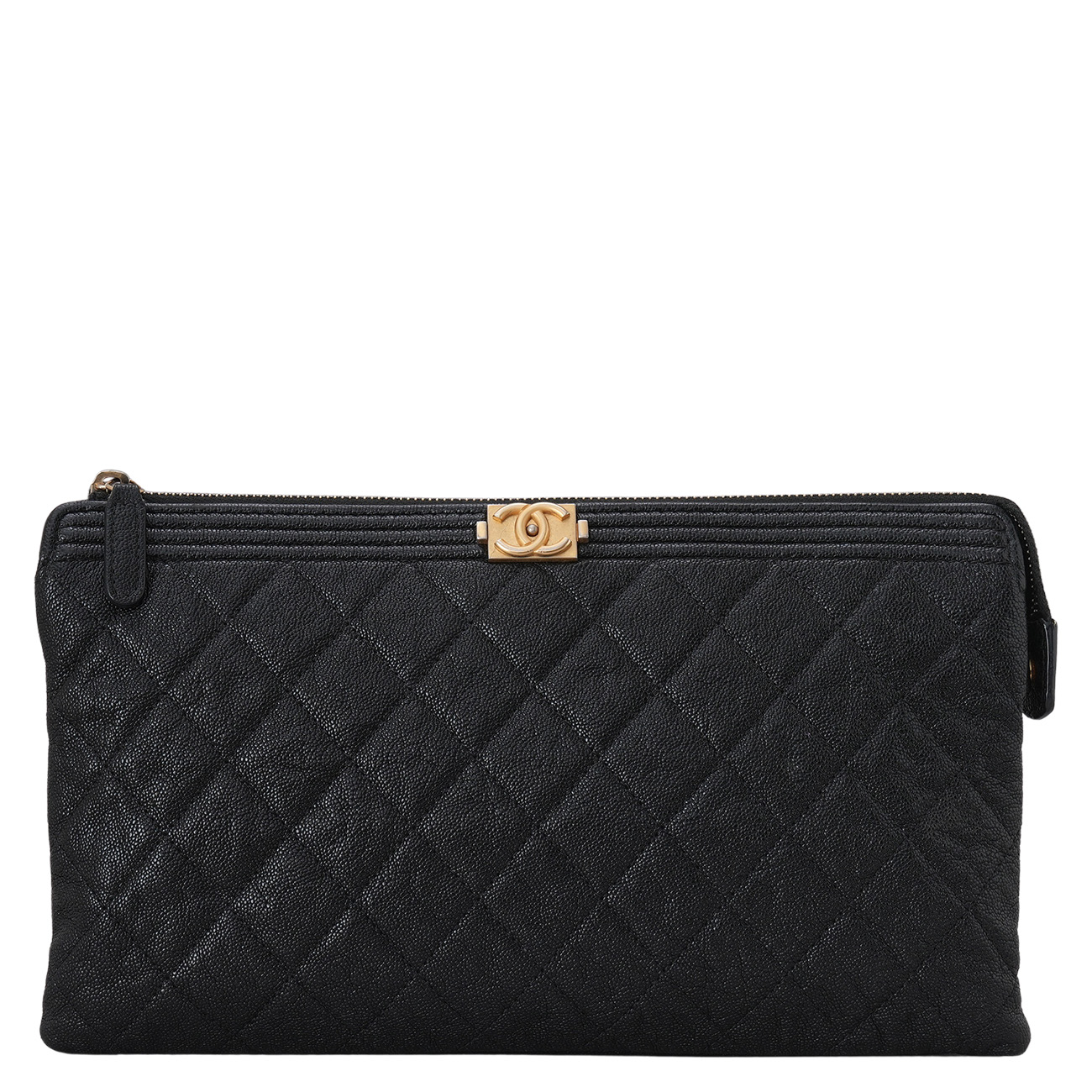 CHANEL(USED)샤넬 캐비어 보이샤넬 파우치