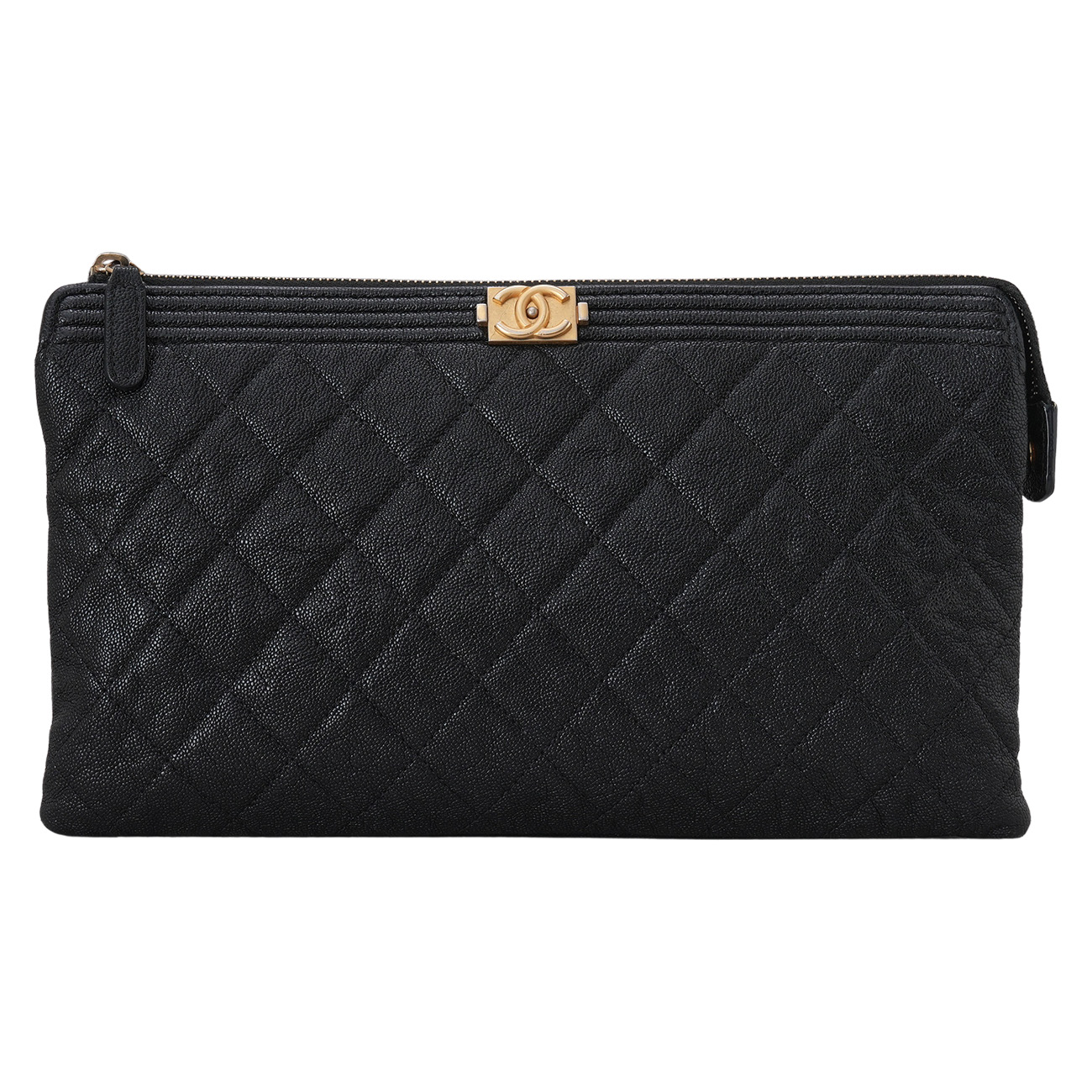 CHANEL(USED)샤넬 캐비어 보이샤넬 파우치