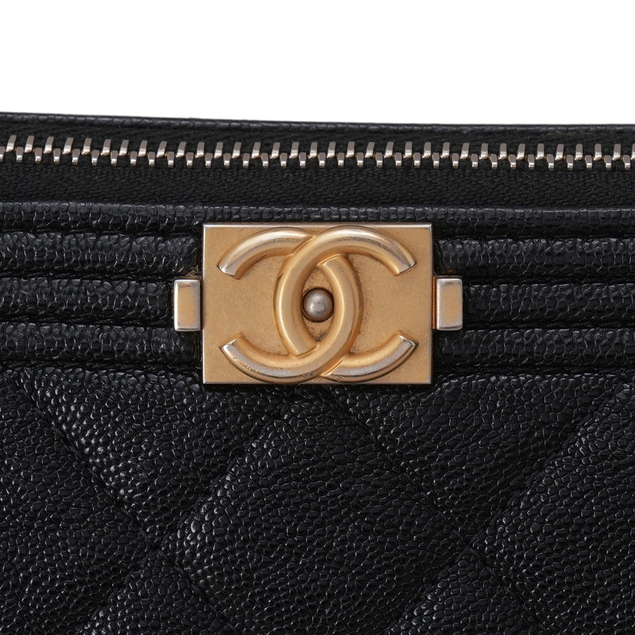 CHANEL(USED)샤넬 캐비어 보이샤넬 파우치