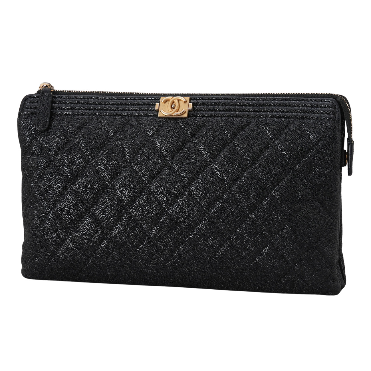 CHANEL(USED)샤넬 캐비어 보이샤넬 파우치