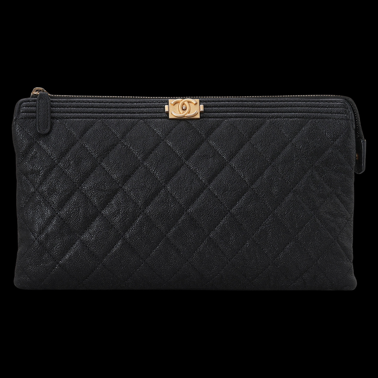 CHANEL(USED)샤넬 캐비어 보이샤넬 파우치
