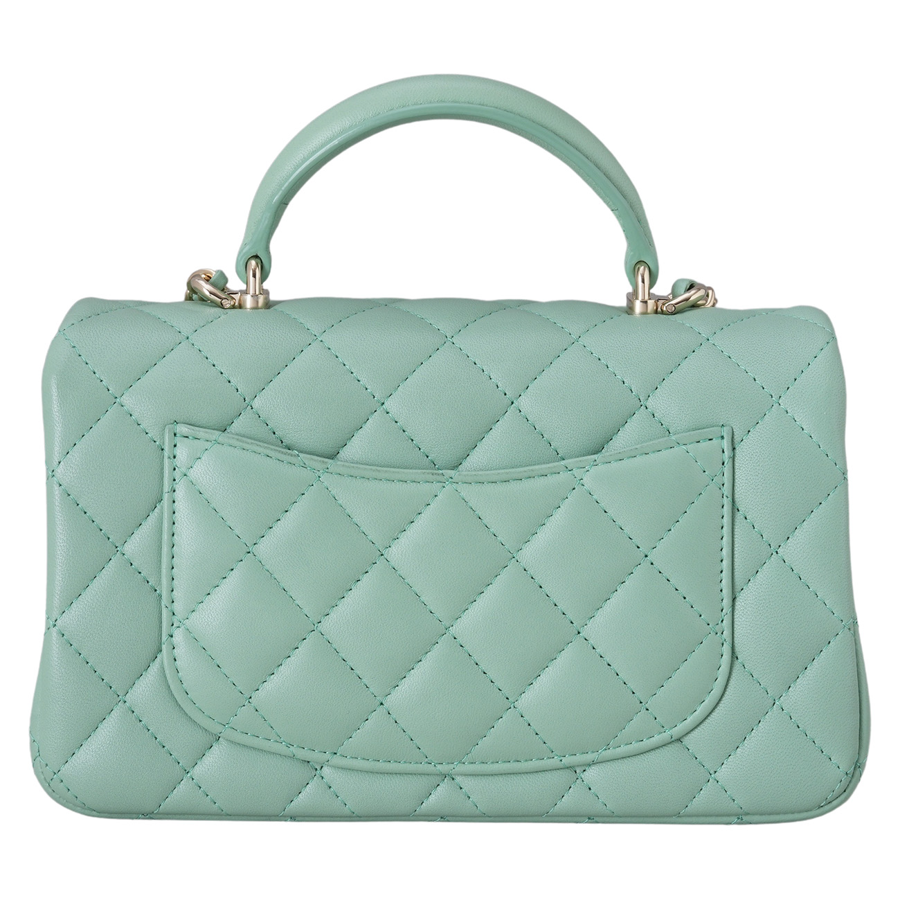 CHANEL(USED)샤넬 램스킨 클래식 뉴미니 탑핸들 크로스백
