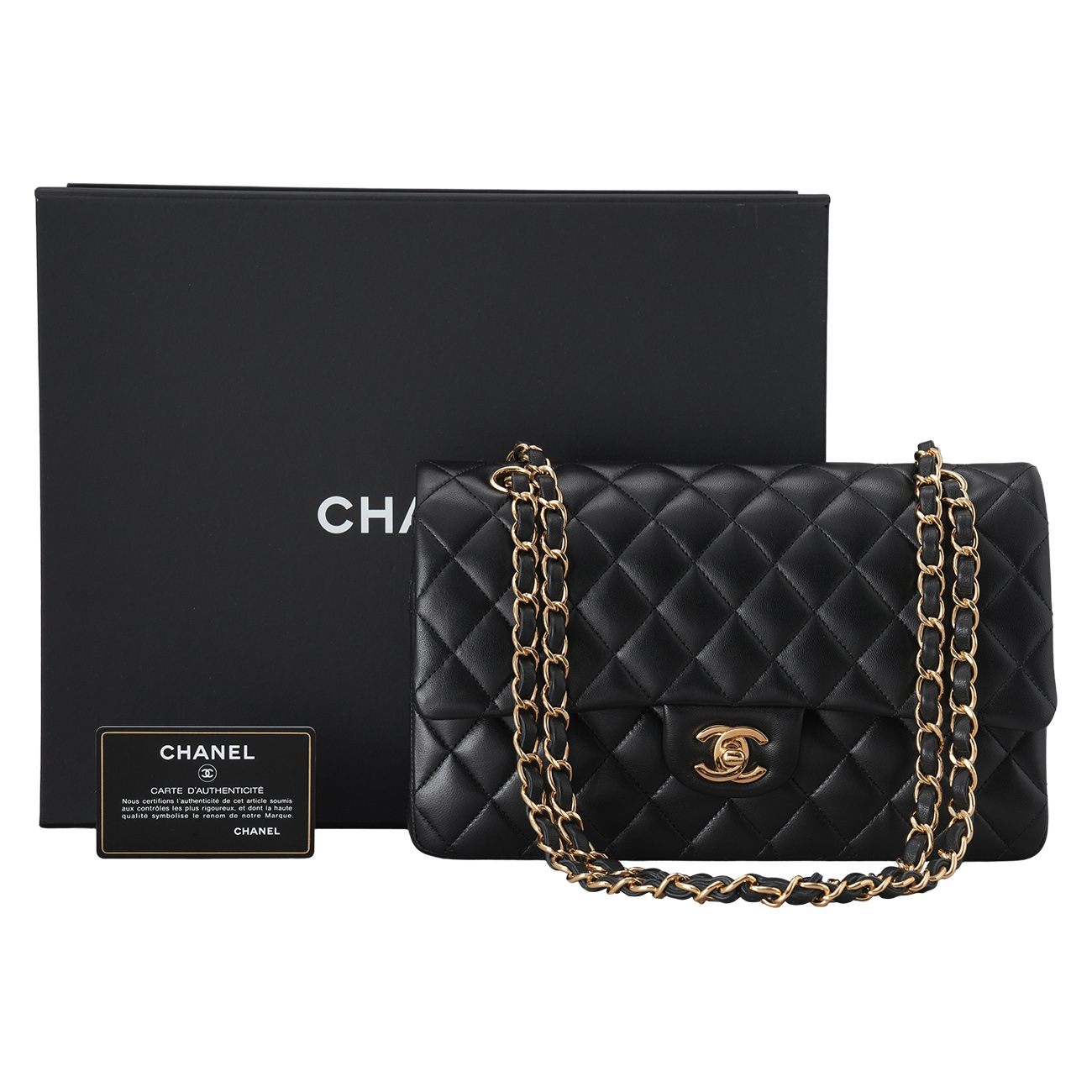 CHANEL(USED)샤넬 램스킨 클래식 미듐 체인 플랩백
