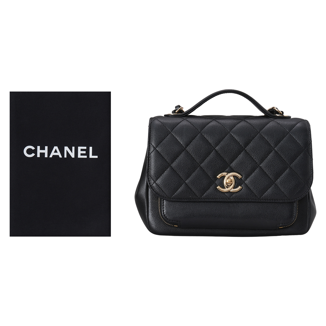 CHANEL(USED)샤넬 A93607 캐비어 비즈니스 어피니티