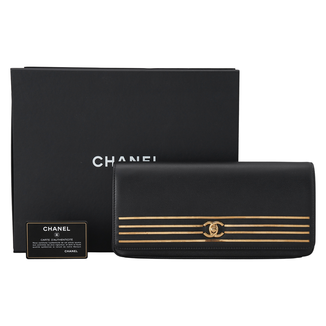 CHANEL(USED)샤넬 시즌 캐비어 플랩 클러치