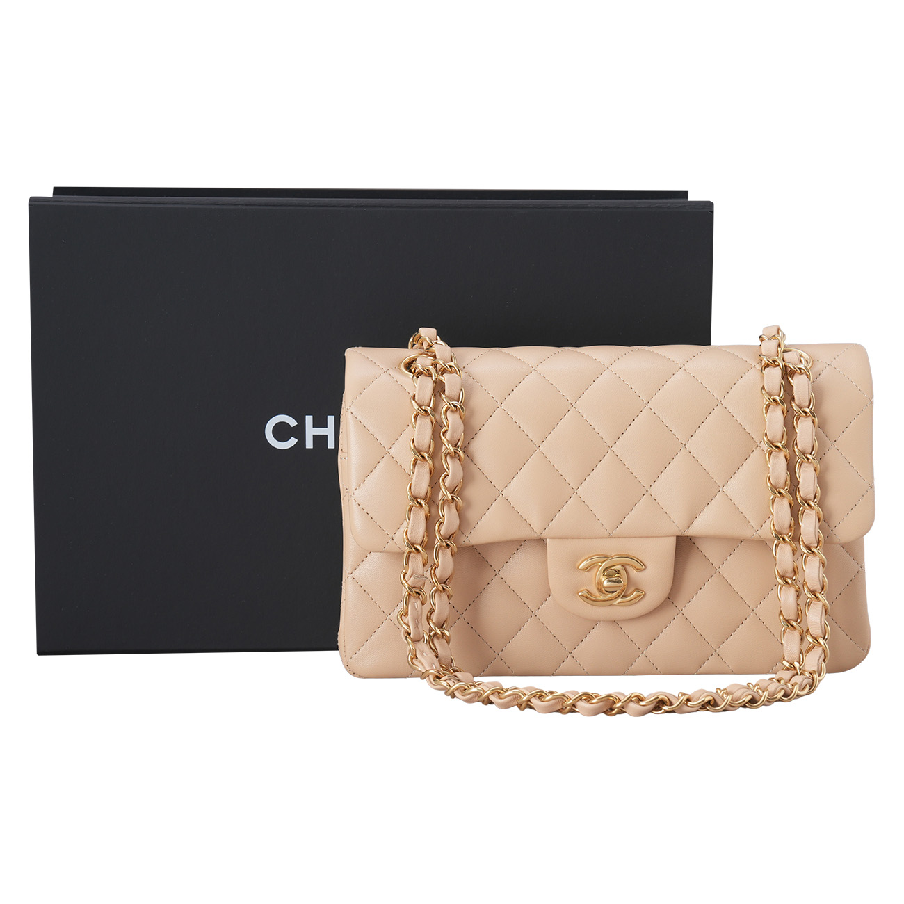 CHANEL(USED)샤넬 램스킨 클래식 미듐 플랩백