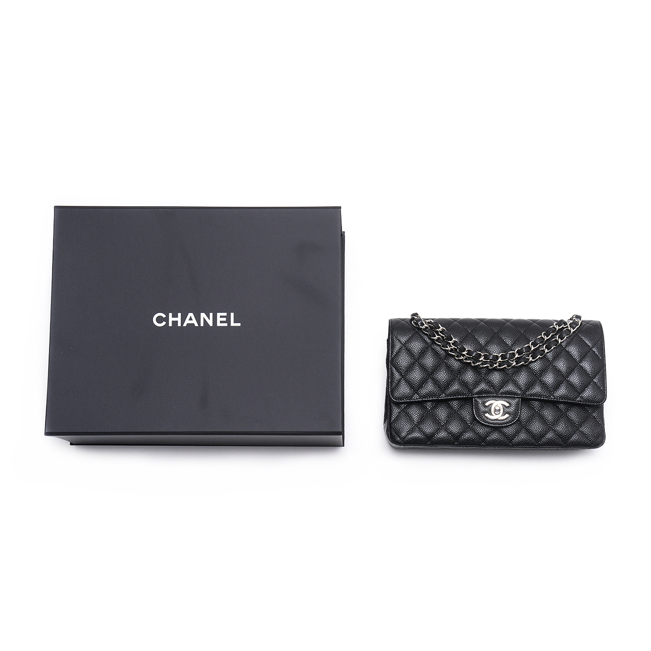 CHANEL(USED)샤넬 캐비어 클래식 미듐 체인 플랩백