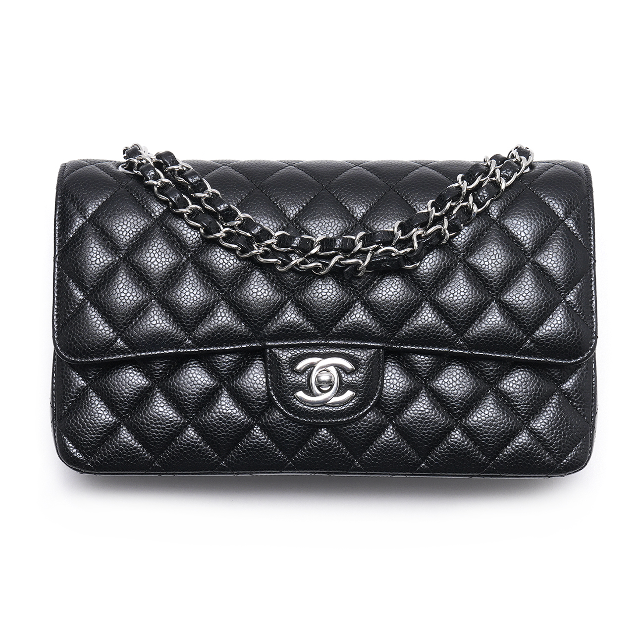 CHANEL(USED)샤넬 캐비어 클래식 미듐 체인 숄더백