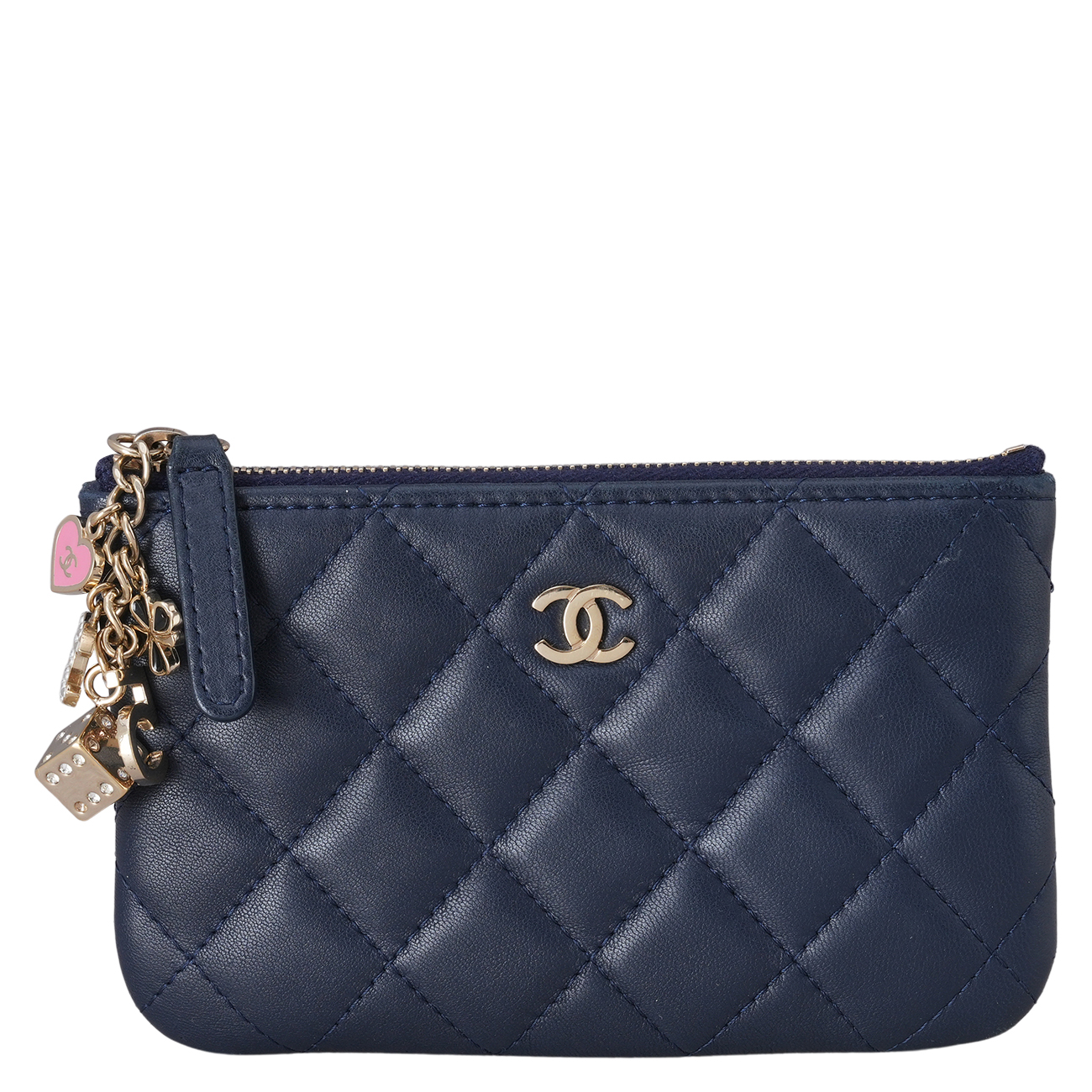 CHANEL(USED)샤넬 램스킨 미니 파우치