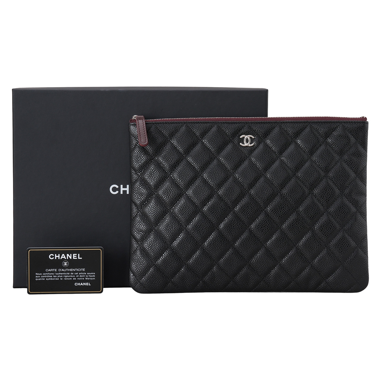 CHANEL(USED)샤넬 캐비어 클래식 클러치 뉴미듐