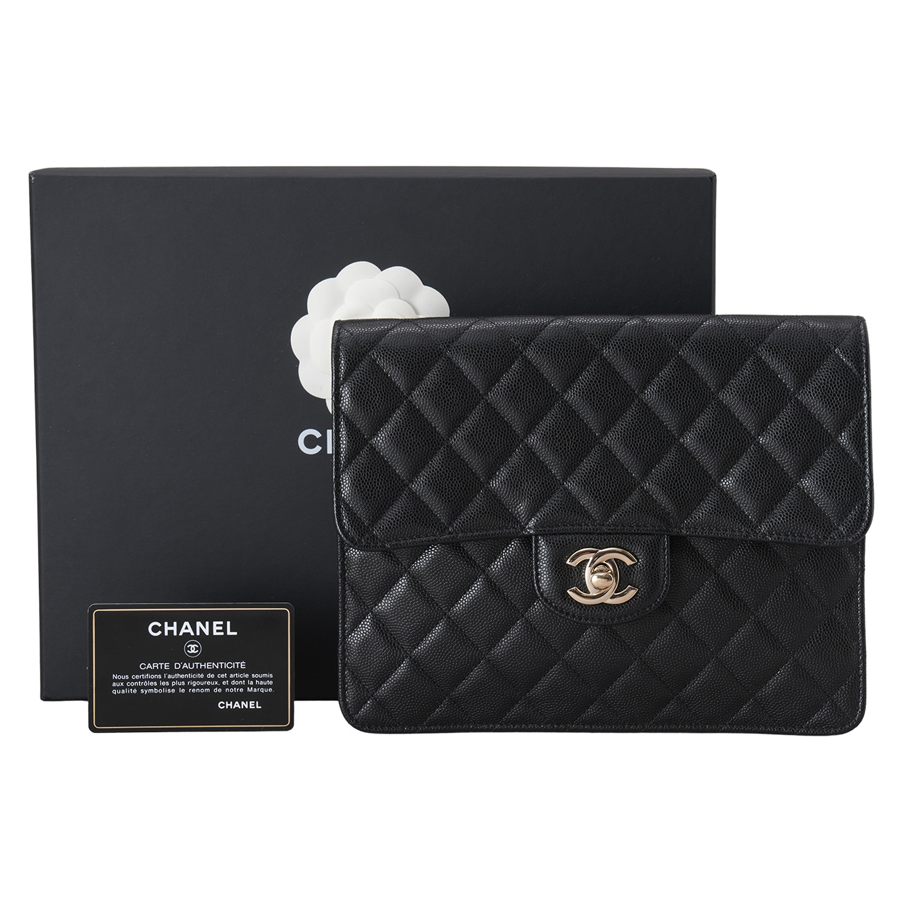 CHANEL(USED)샤넬 AP1756 캐비어 클래식 플랩 클러치
