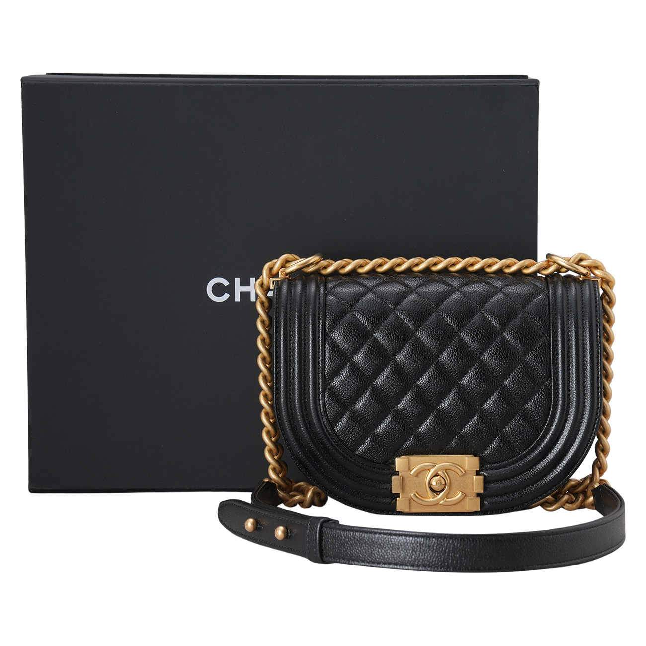 CHANEL(USED)샤넬 AS3186 캐비어 보이샤넬 메신저백