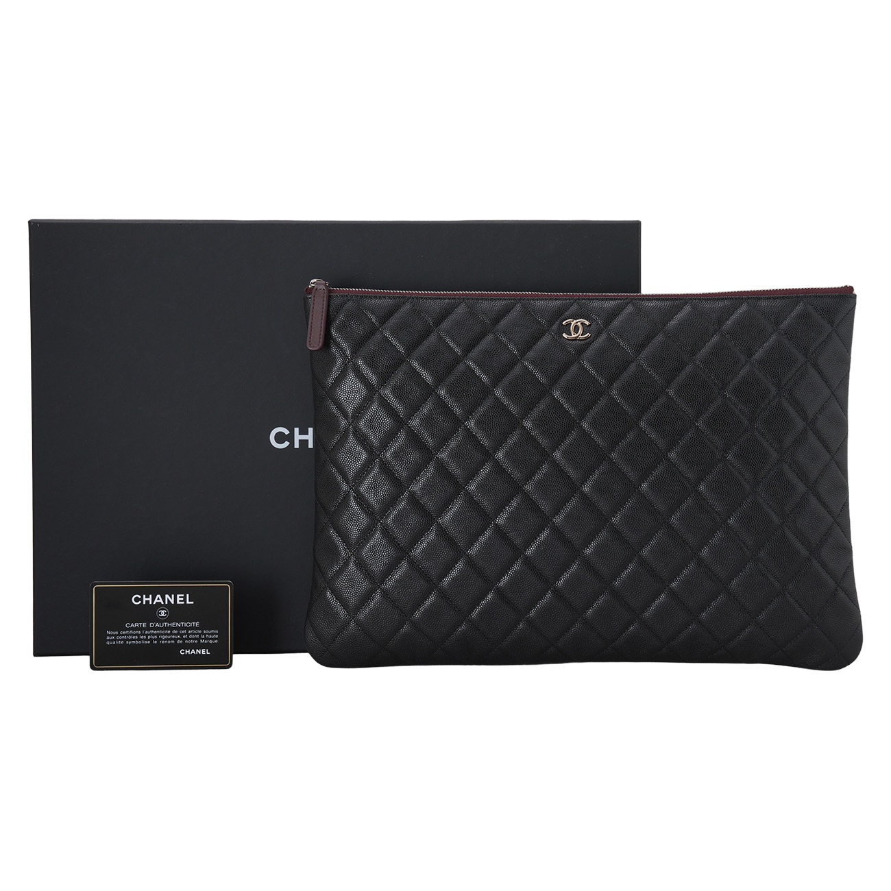 CHANEL(USED)샤넬 캐비어 클래식 클러치 라지