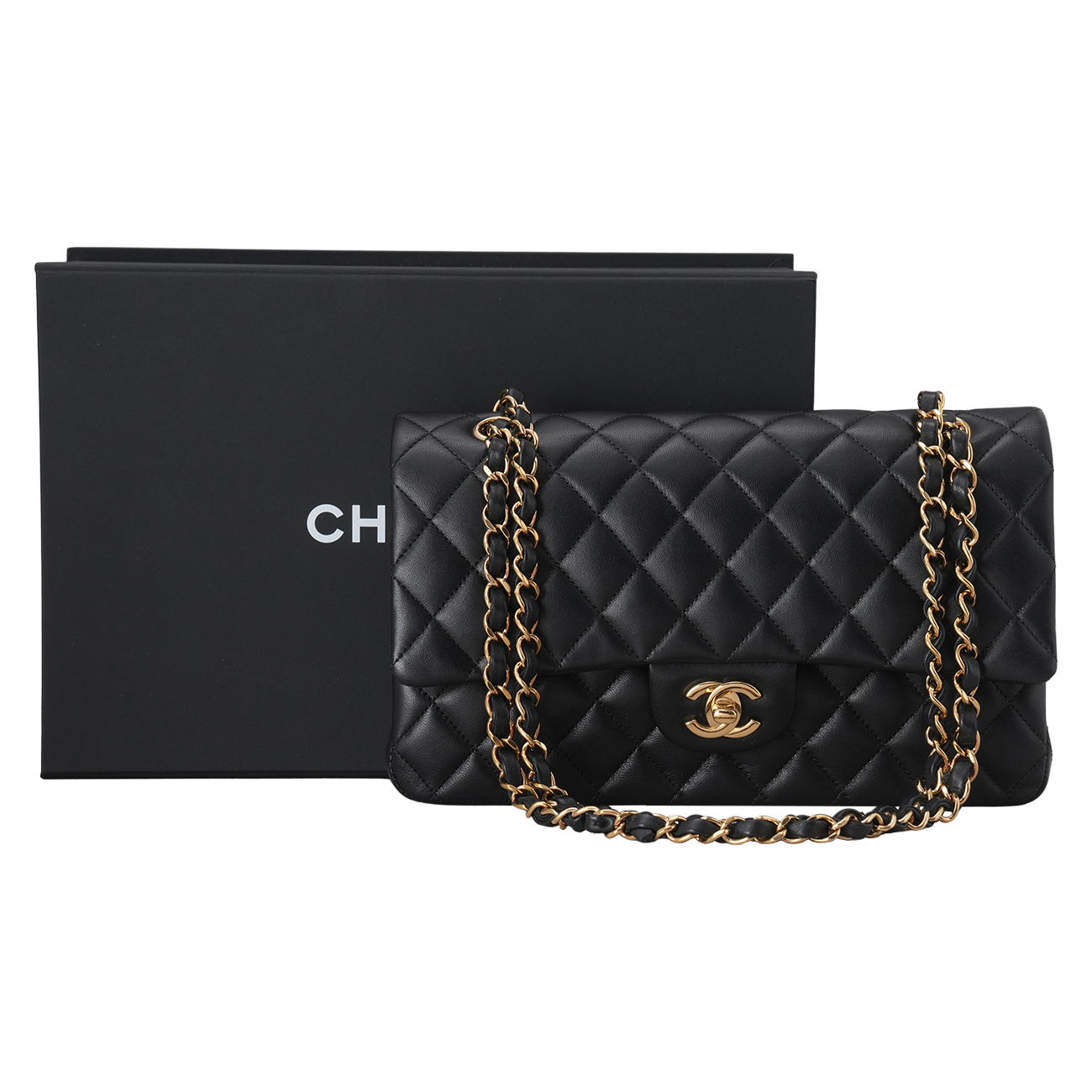 CHANEL(USED)샤넬 램스킨 클래식 미듐 플랩백