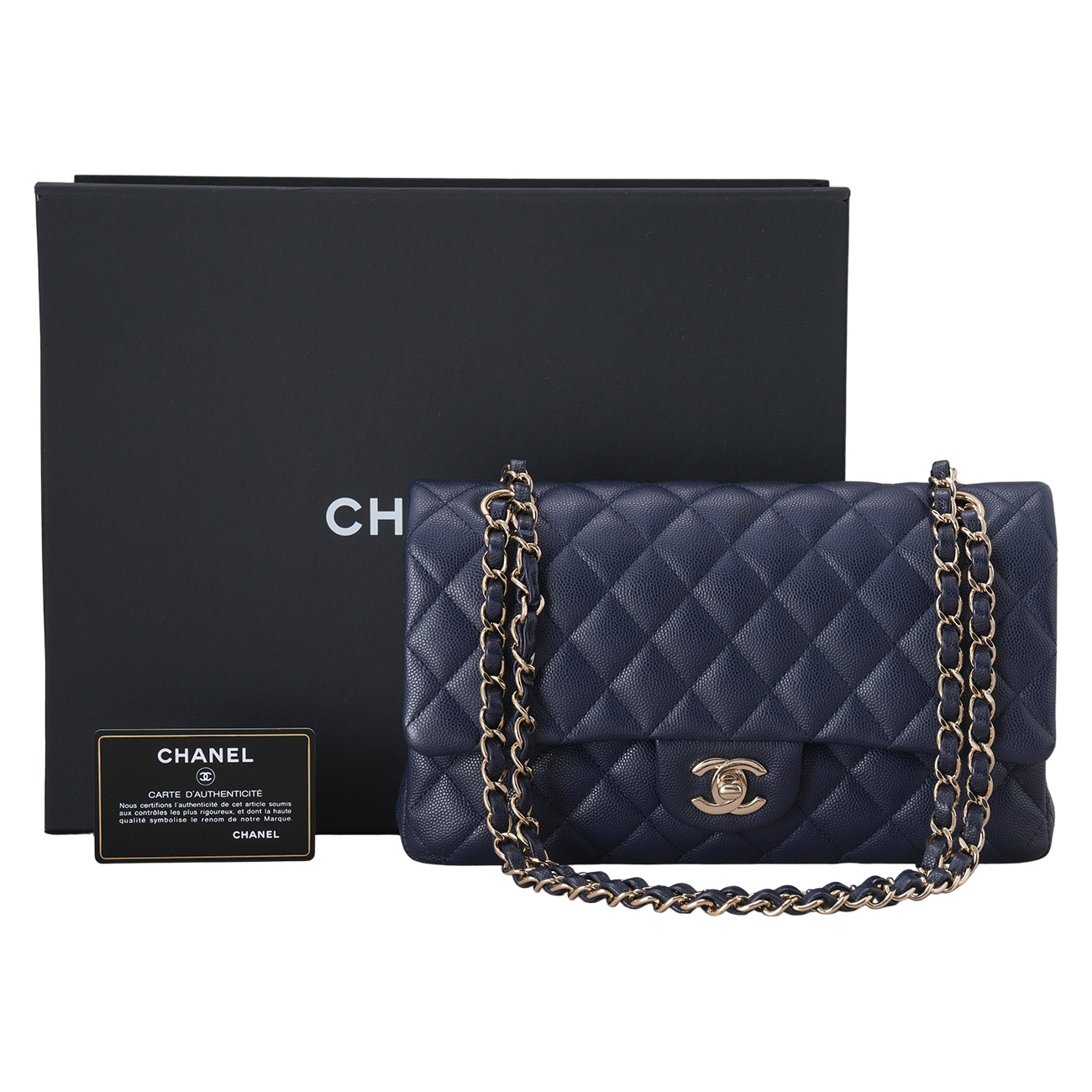 CHANEL(USED)샤넬 캐비어 클래식 미듐 플랩백