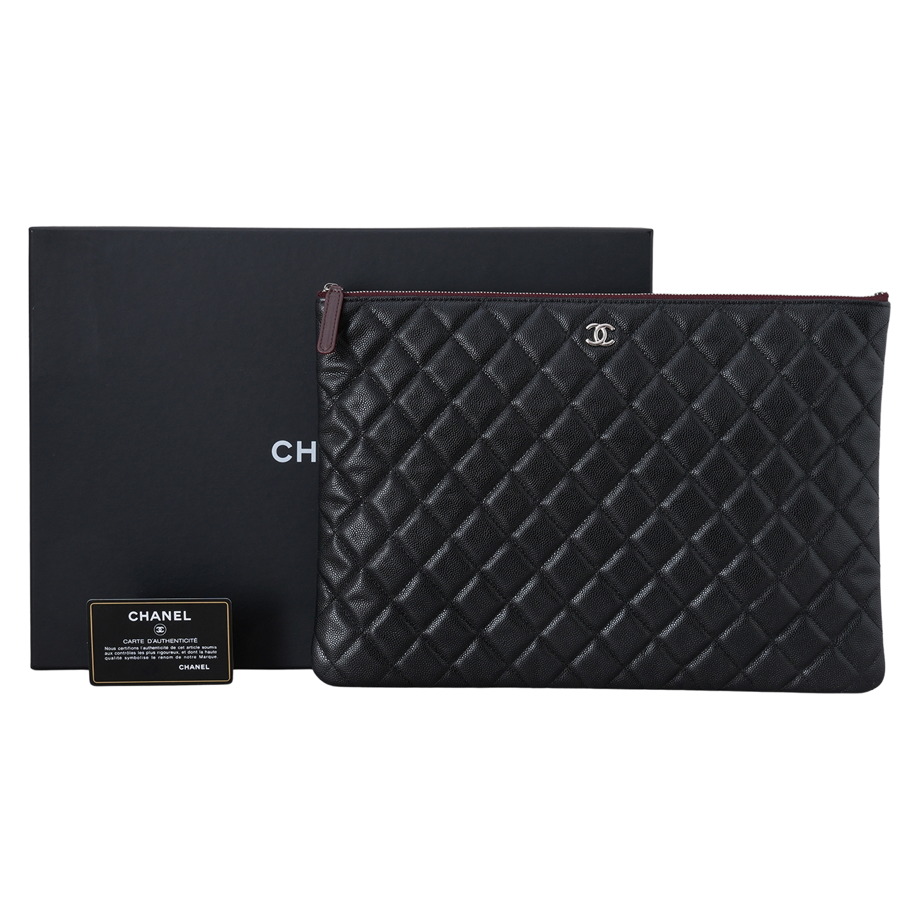 CHANEL(USED)샤넬 캐비어 클래식 클러치 라지