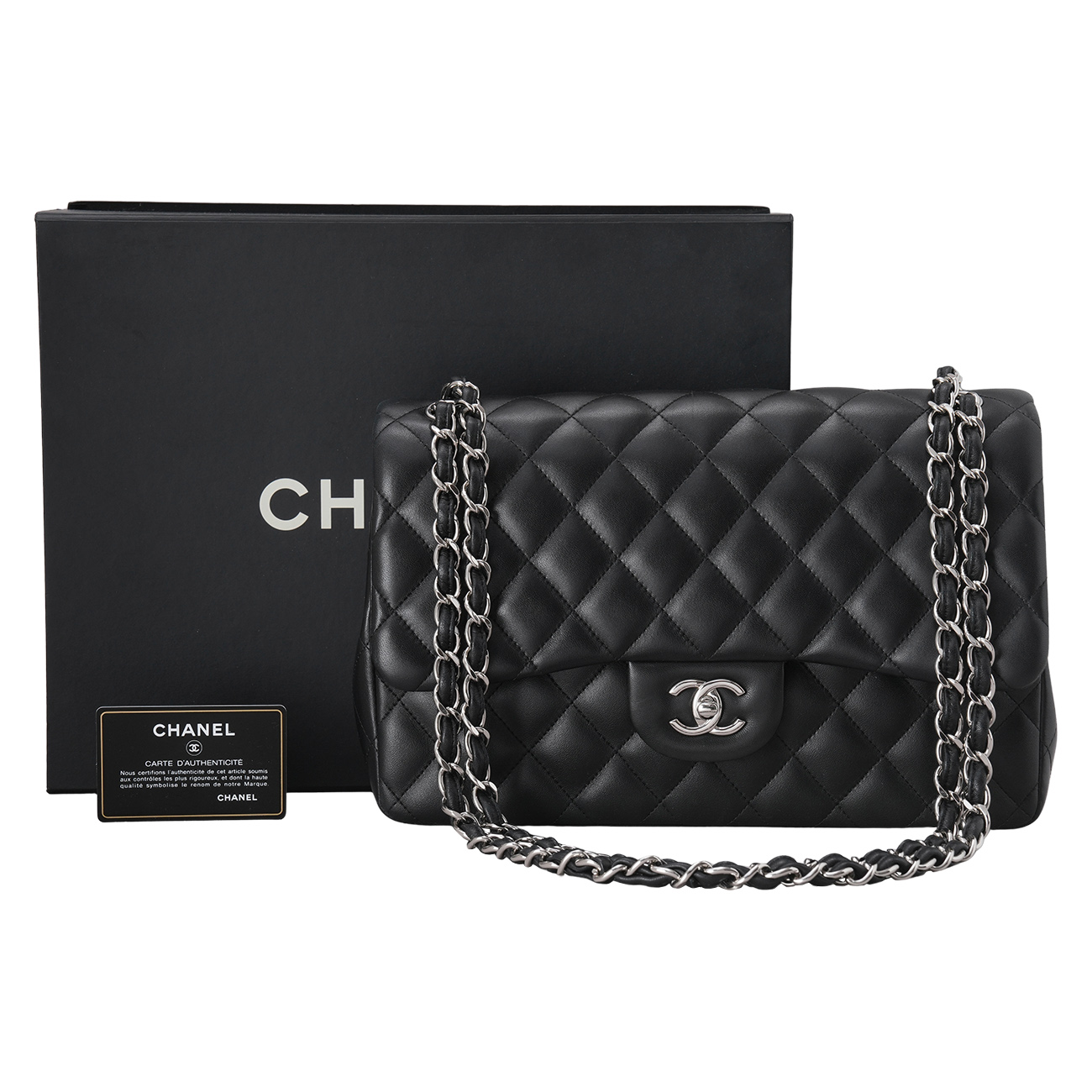 CHANEL(USED)샤넬 램스킨 클래식 점보 플랩백