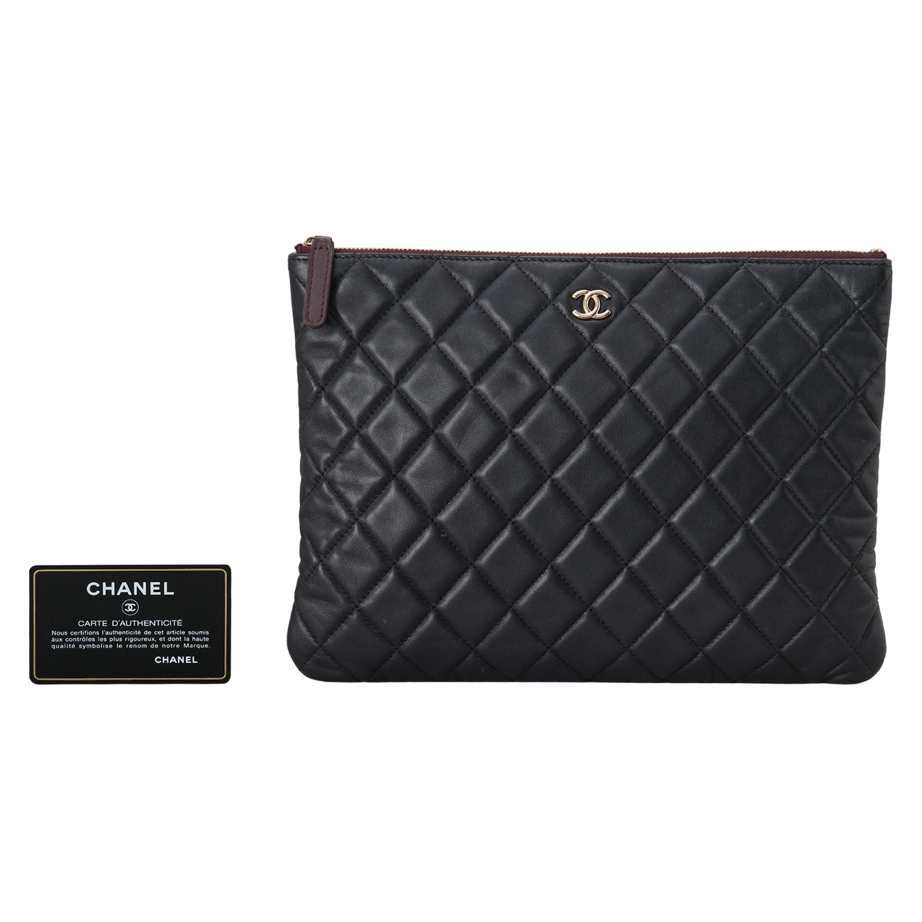 CHANEL(USED)샤넬 램스킨 클래식 클러치 뉴미듐