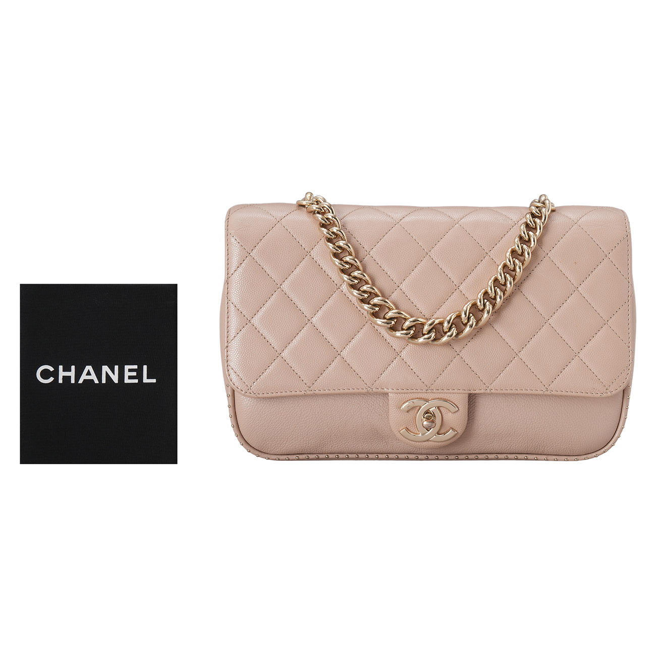 CHANEL(USED)샤넬 A91856 시즌 캐비어 체인 탑핸들백
