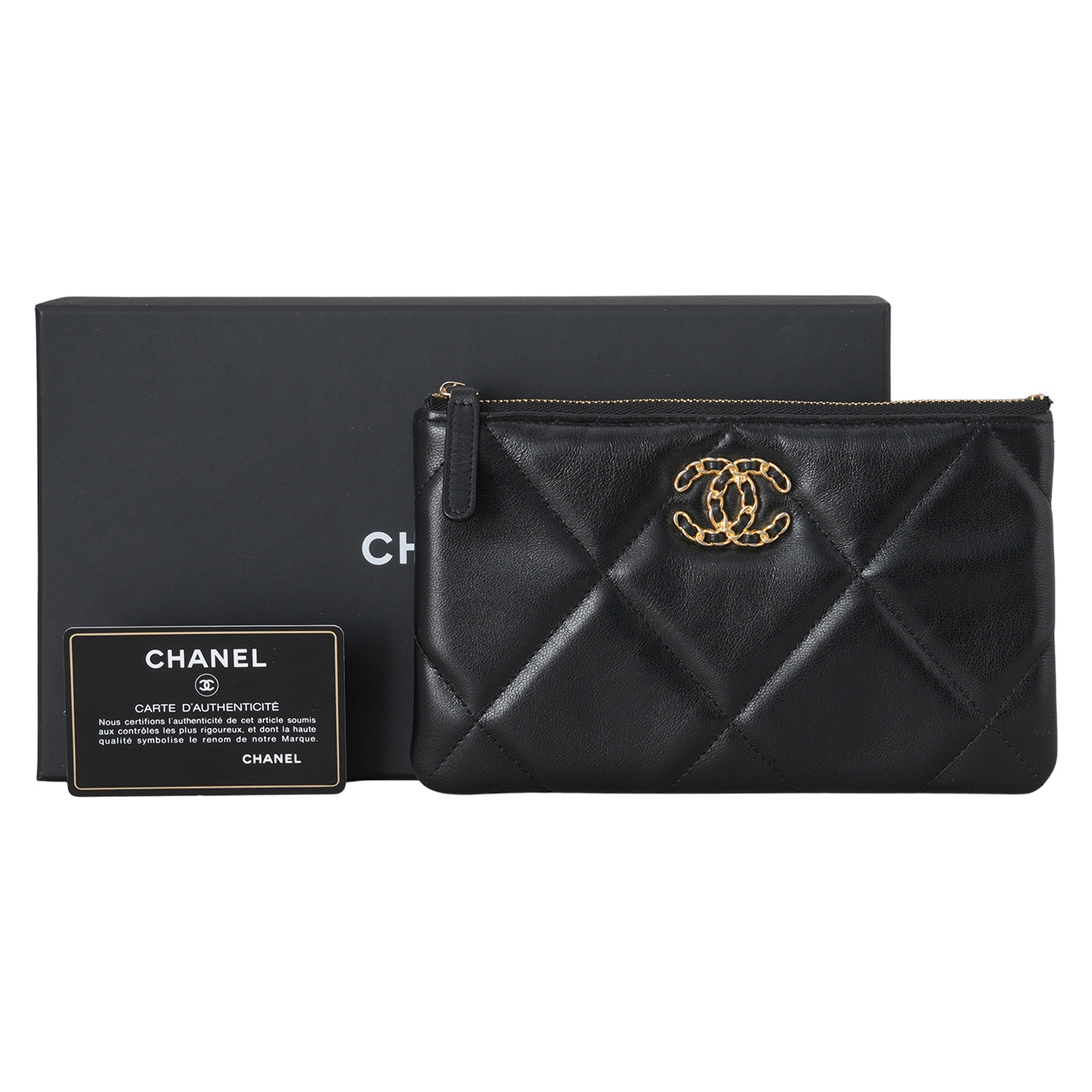 CHANEL(USED)샤넬 AP1059 고트스킨 19 파우치
