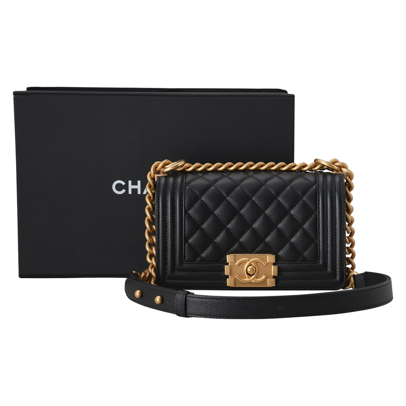 CHANEL(USED)샤넬 캐비어 보이샤넬 스몰 플랩백