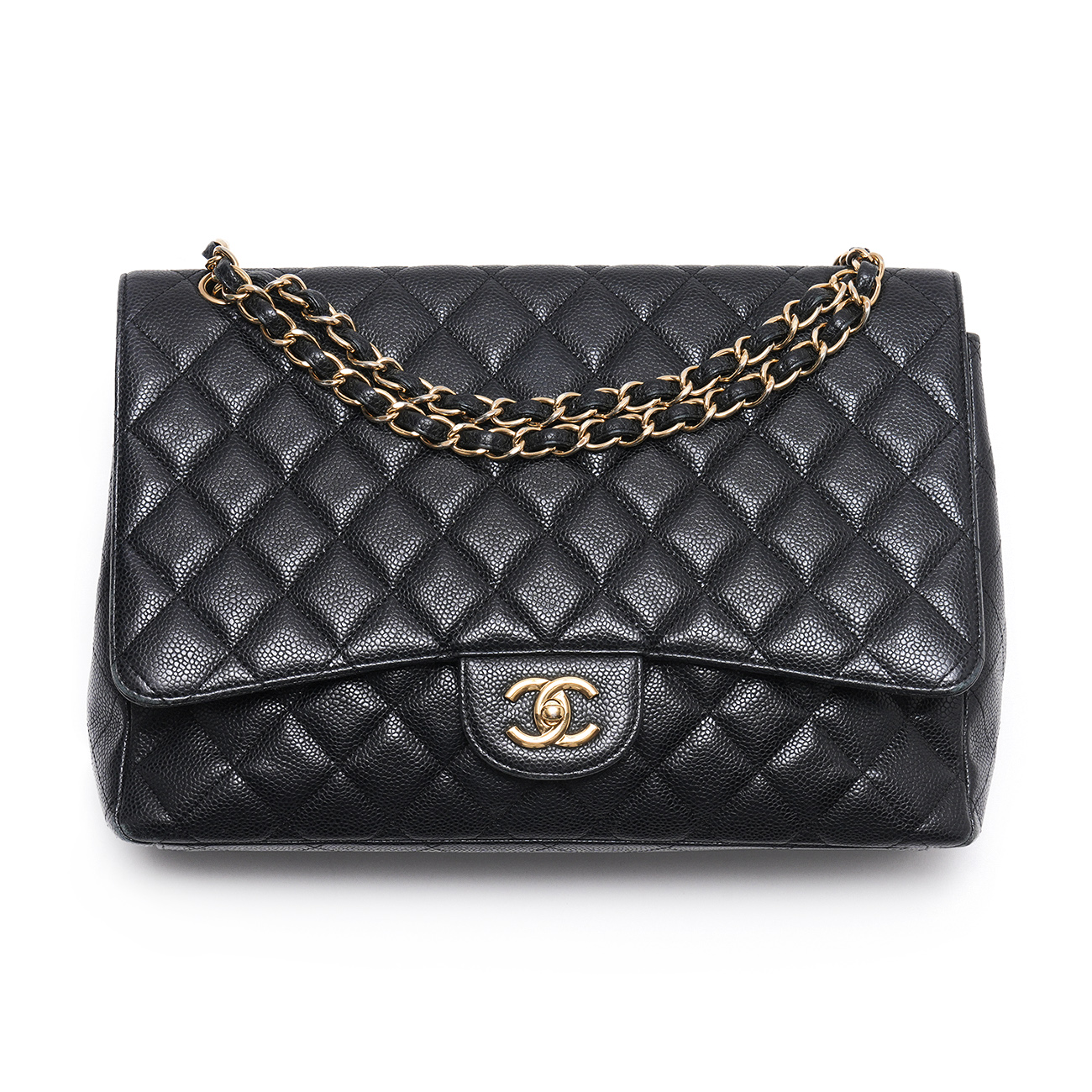 CHANEL(USED)샤넬 캐비어 클래식 맥시 원플랩 체인 플랩백