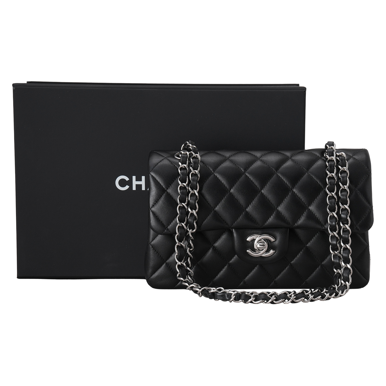 CHANEL(USED)샤넬 램스킨 클래식 스몰 블랙
