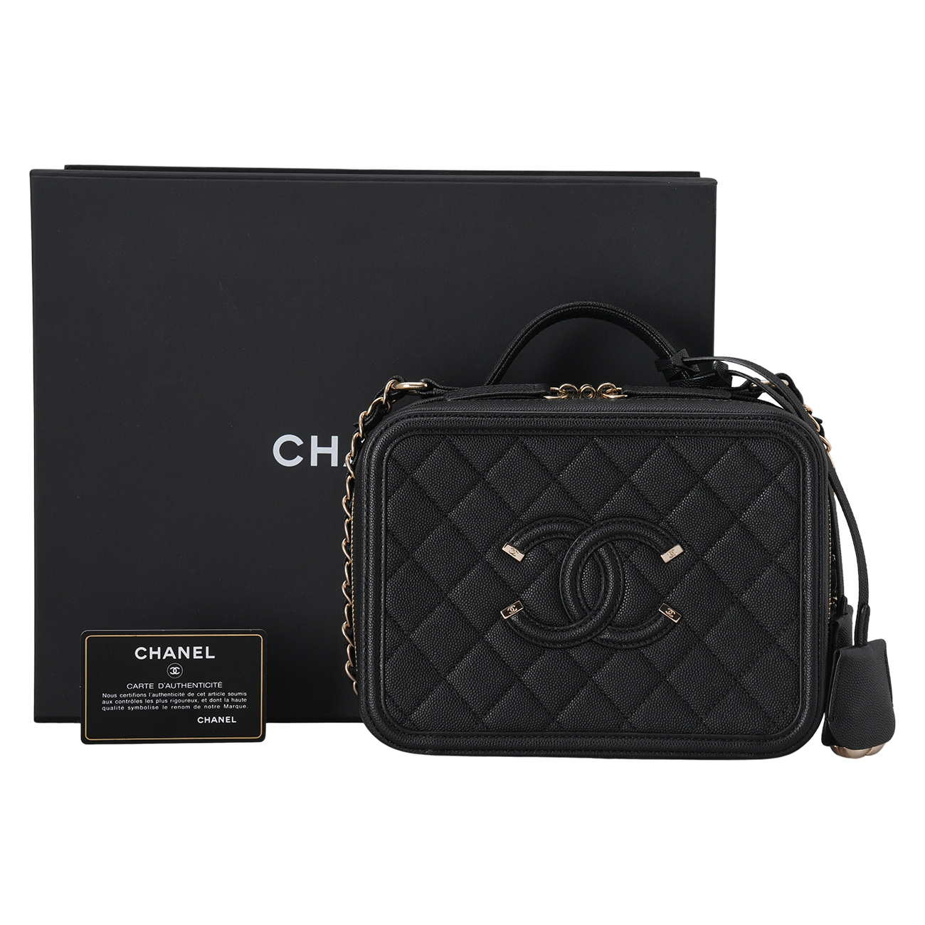 CHANEL(USED)샤넬 캐비어 뷰티코스메틱 케이스