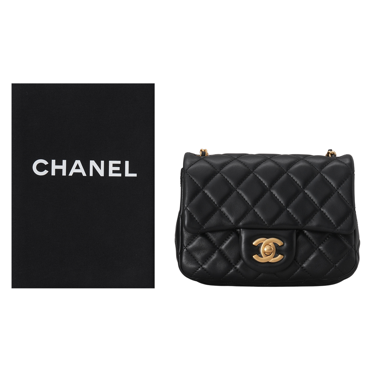 CHANEL(USED)샤넬 램스킨 쁘띠삭 골든볼