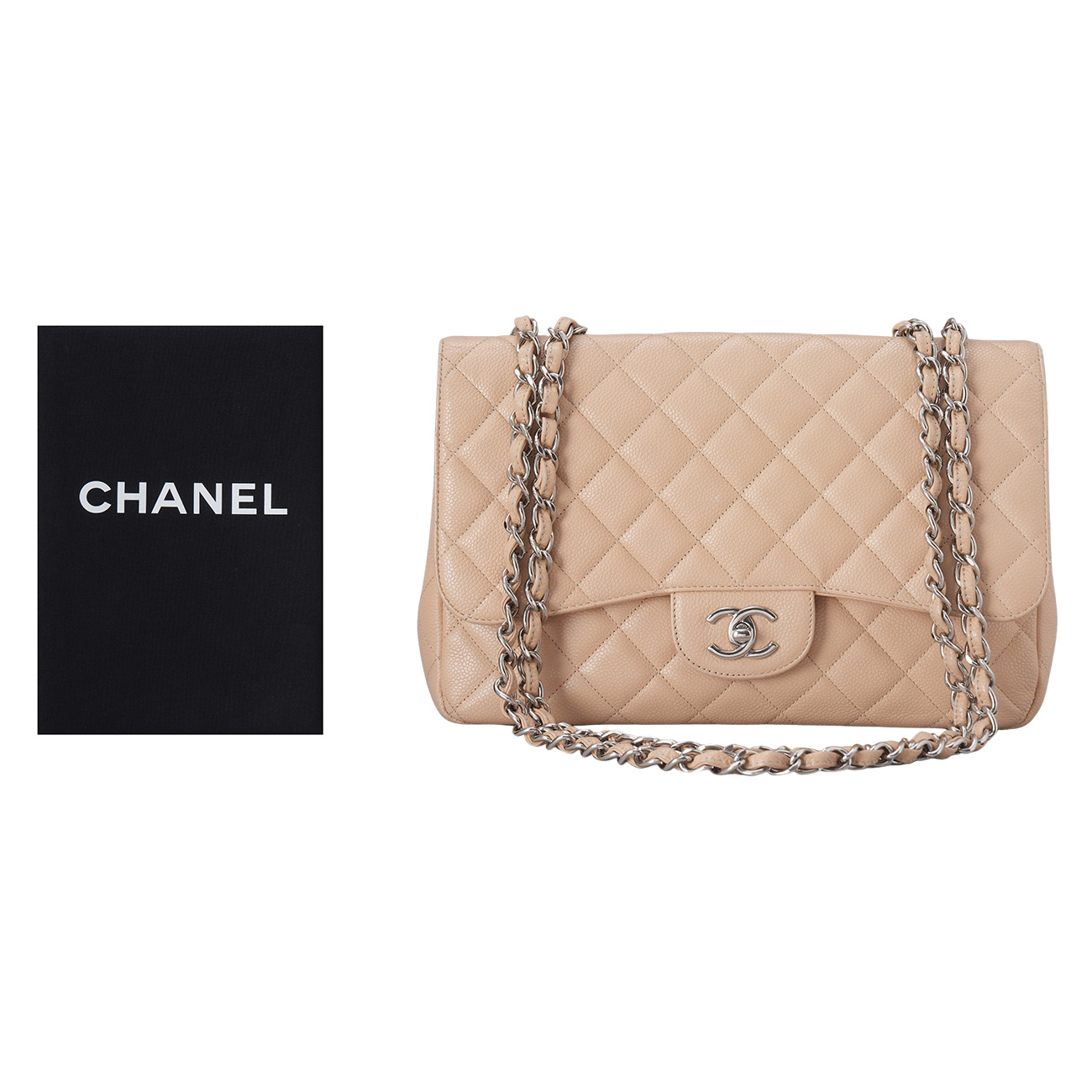 CHANEL(USED)샤넬 캐비어 클래식 점보 원플랩백