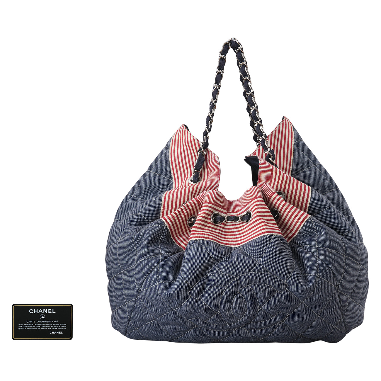 CHANEL(USED)샤넬 시즌 패브릭 체인백