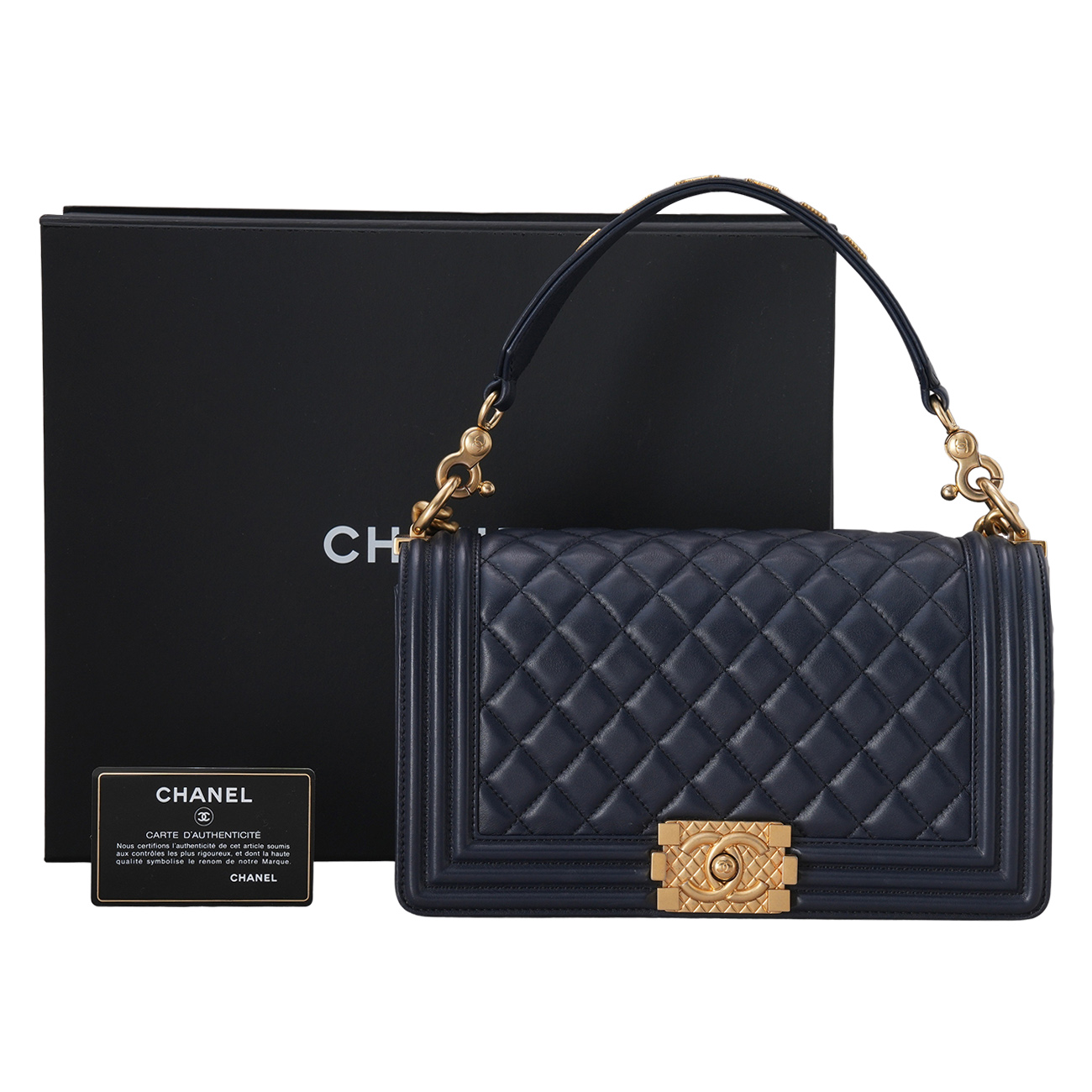 CHANEL(USED)샤넬 AS2118 시즌 보이샤넬 미듐 레터링 탑핸들