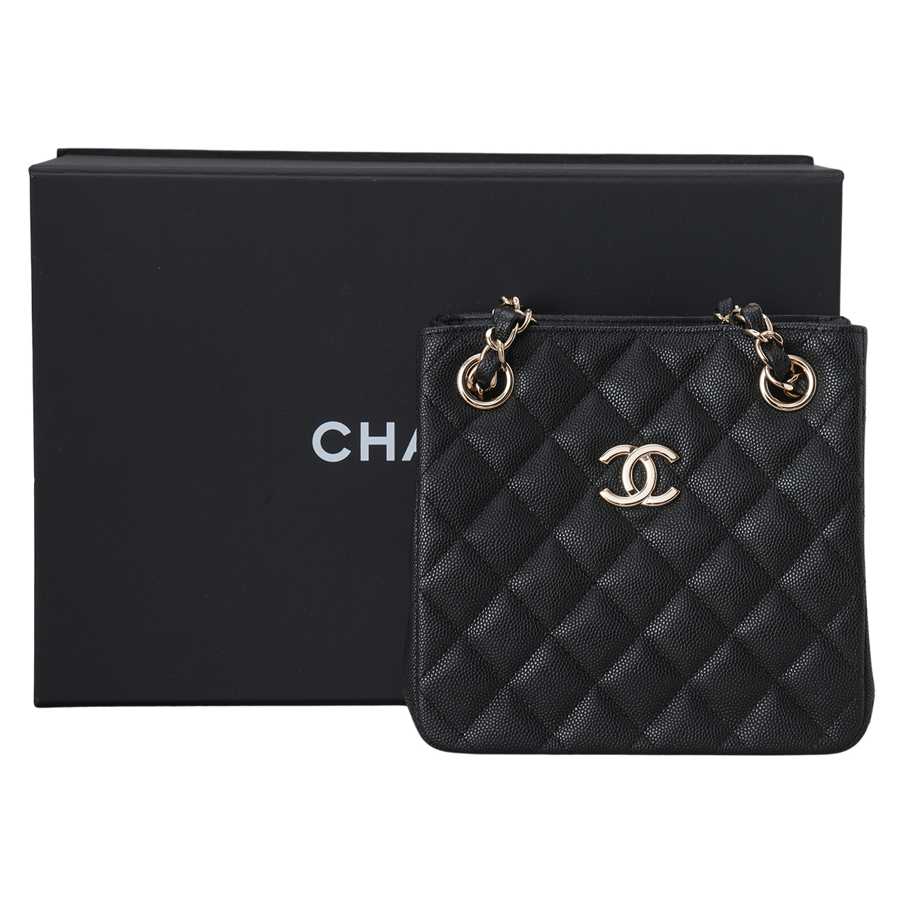 CHANEL(USED)샤넬 시즌 캐비어 미니 버킷백