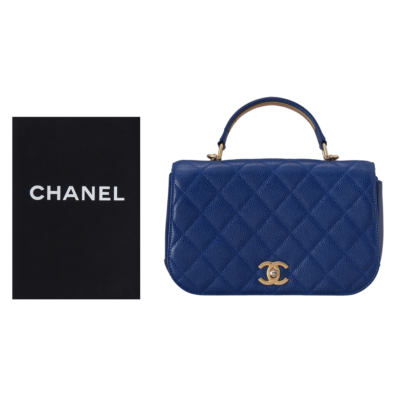 CHANEL(USED)샤넬 시즌 캐비어 탑핸들 체인백