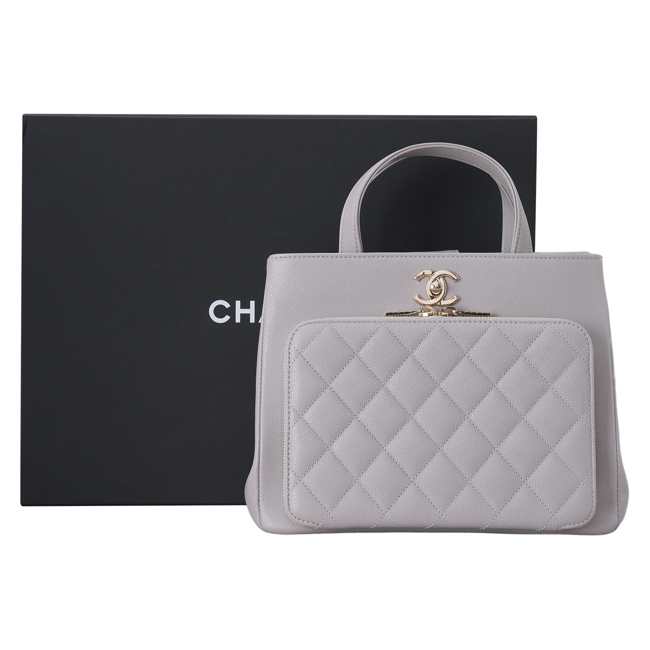 CHANEL(USED)샤넬 A93750 캐비어 비지니스 어피니티 탑핸들