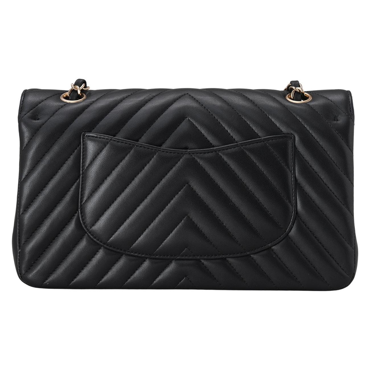 CHANEL(USED)샤넬 램스킨 클래식 쉐브론 미듐