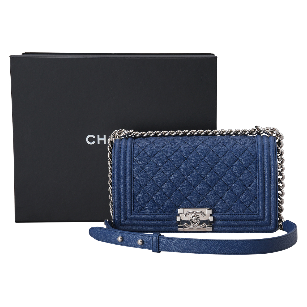 CHANEL(USED)샤넬 캐비어 보이샤넬 미듐 플랩백
