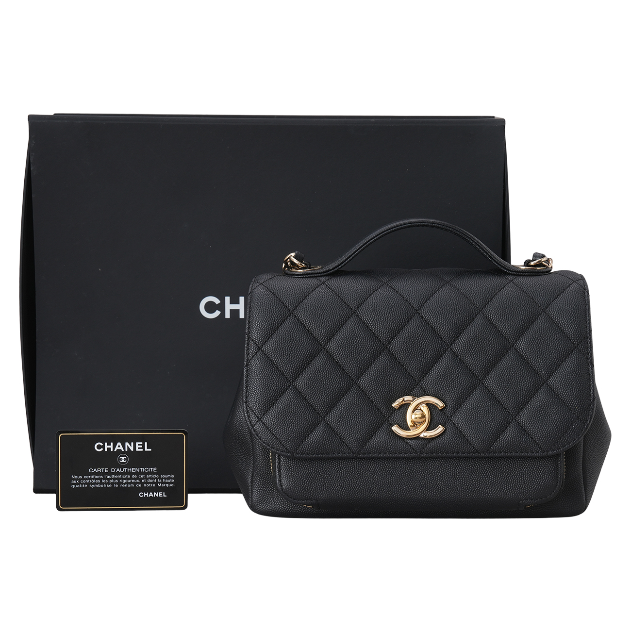CHANEL(USED)샤넬 캐비어 비즈니스 어피니티 미듐
