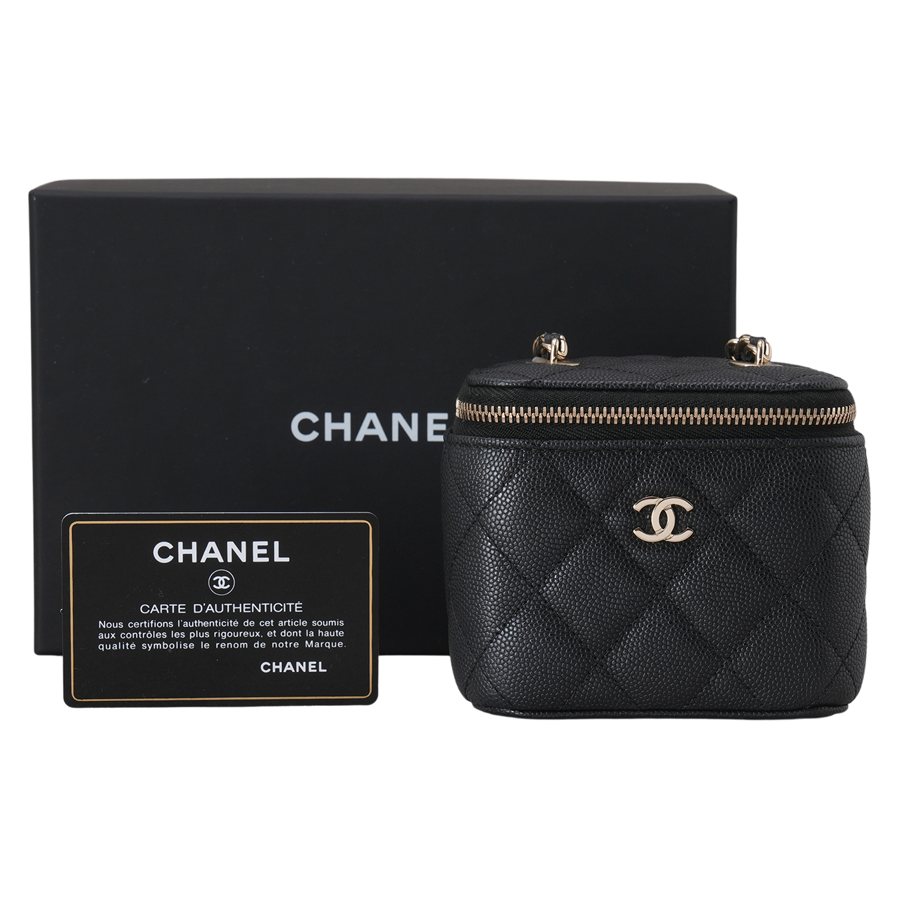 CHANEL(USED)샤넬 캐비어 베니티 미니 크로스백