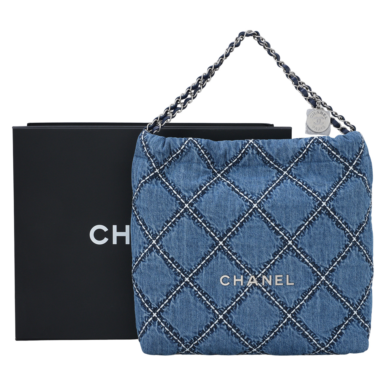 CHANEL(USED)샤넬 AS3261 데님 22백 미듐