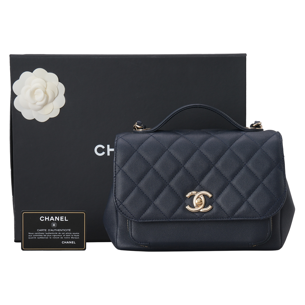 CHANEL(USED)샤넬 A93607 캐비어 비즈니스 어피니티
