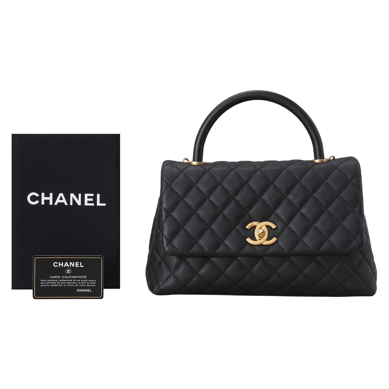 CHANEL(USED)샤넬 캐비어 코코핸들 미듐