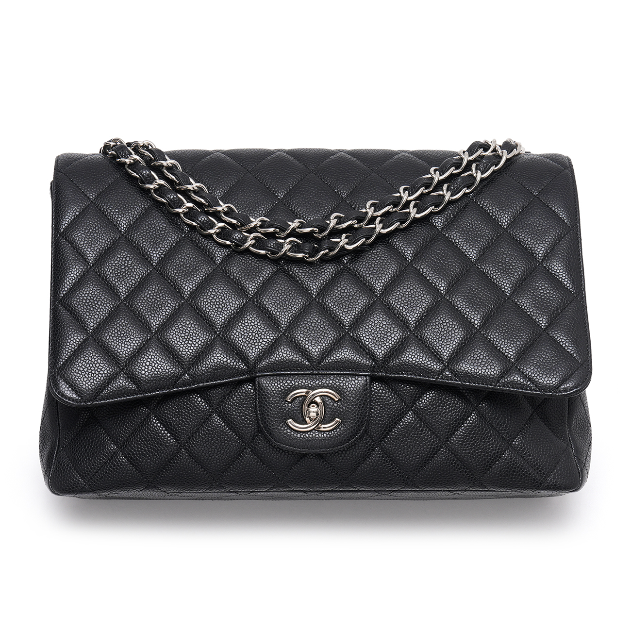 CHANEL(USED)샤넬 캐비어 맥시 원플랩백