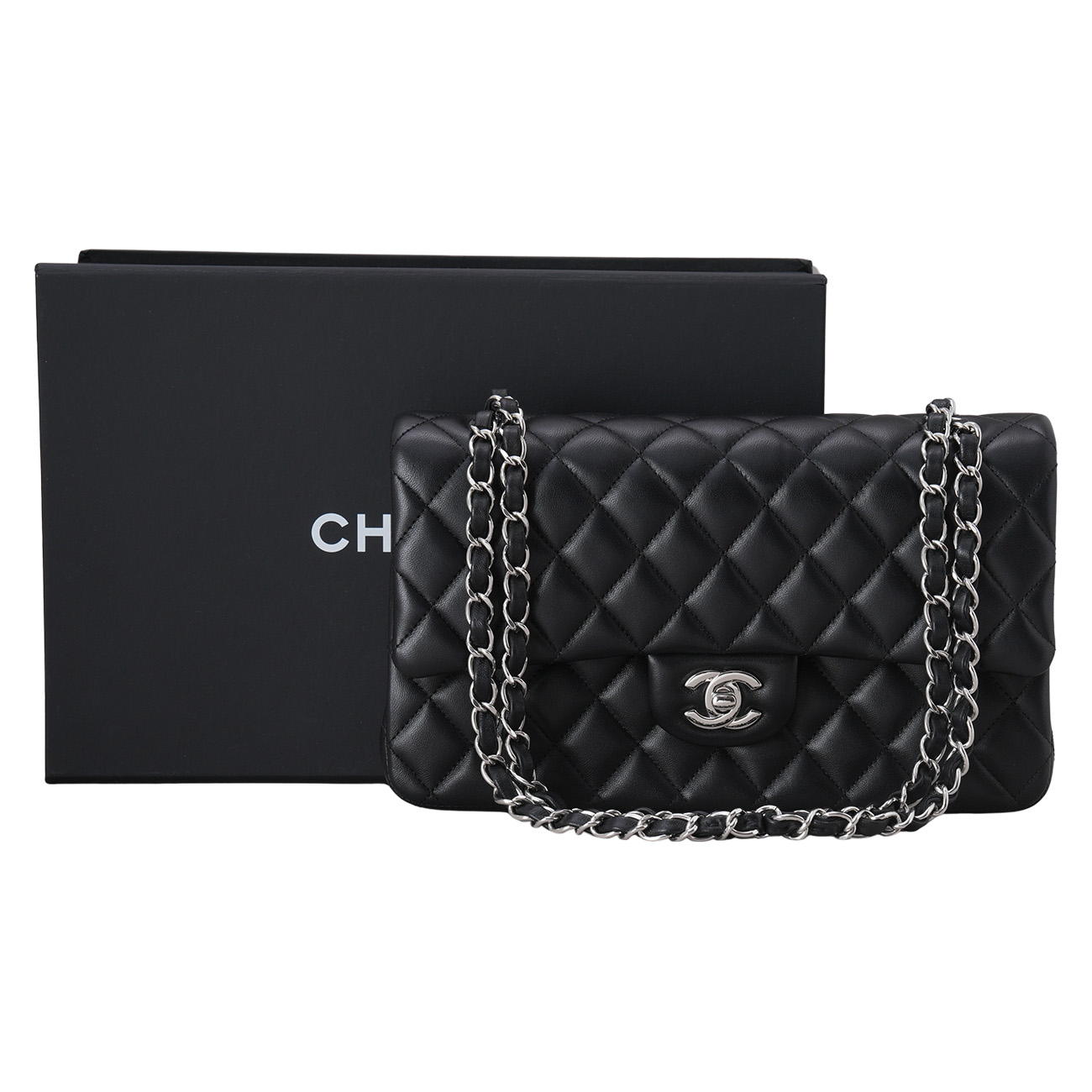 CHANEL(USED)샤넬 램스킨 클래식 미듐 플랩백