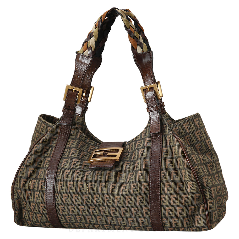 FENDI(USED)펜디 8BR463 FF쥬카 패브릭 숄더백